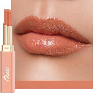 🆕  Nude Peach Lipstick Moisture Tinted Lip Balm Coverage Vegan Cruelty-Free